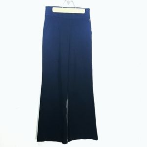 Loro Piana Black Cotton Wide Leg Pants